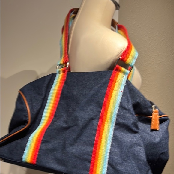 Rainbow pride theme Strap Denim Travel Bag tote - Picture 1 of 13